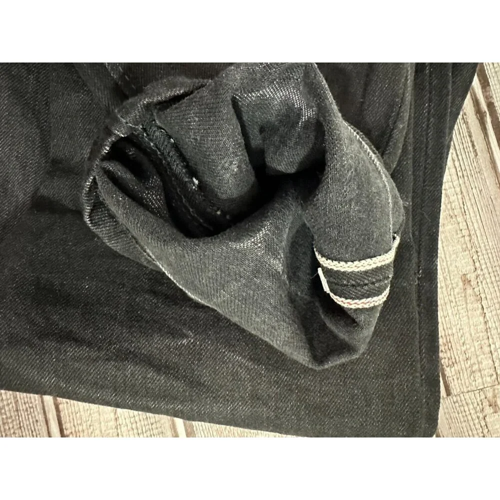Syoaiya Selvedge Denim Button Fly jeans color mediun wash blck Size 31 Fits 29" - Picture 8 of 8